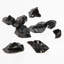 4kg Black Fire Glass