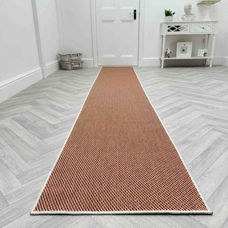 Runner Solid Colour Flatweave Area Rug, Runner 60 x 360 cm
