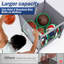 Freestanding Sports Rack, Ball Storage Cart, Lockable Ball Organizer Basket, Elastic Straps, Wheels