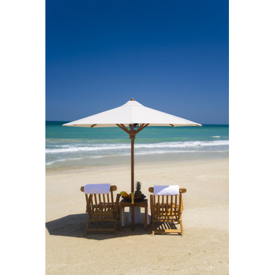 Chairs and Umbrella with Fruit by Cdwheatley