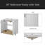 Meuble-lavabo de 30 po avec lavabo en céramique, ensemble de meuble-lavabo autoportant avec tiroir caché, armoire de rangement pour la salle de bain