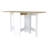 24" Brown And White Folding Sled Base Dining Table