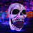 Halloween Inflatable 4 Ft Scary Halloween Inflatables Skull Outdoor Decorations Colorful Dimming Skull With Built-in Magic Leds
