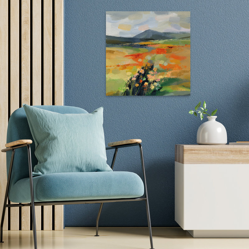 Chemin, art floral contemporain, H 18 po x l 18 po