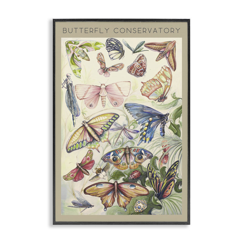 Giclée encadrée par un conservateur vintage, design par DIannart, H 18 po x l 12 po, Giclée encadrée noir minuit
