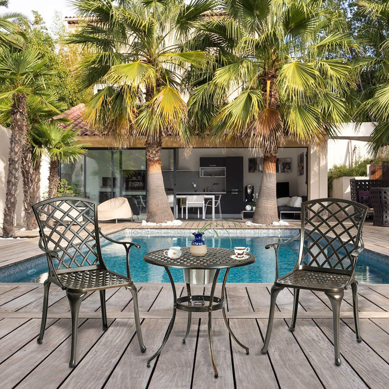 Ensemble de 2 chaises bistro d'extérieur