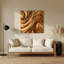 Gradient abstrait 6, art mural en métal brun-1617046920