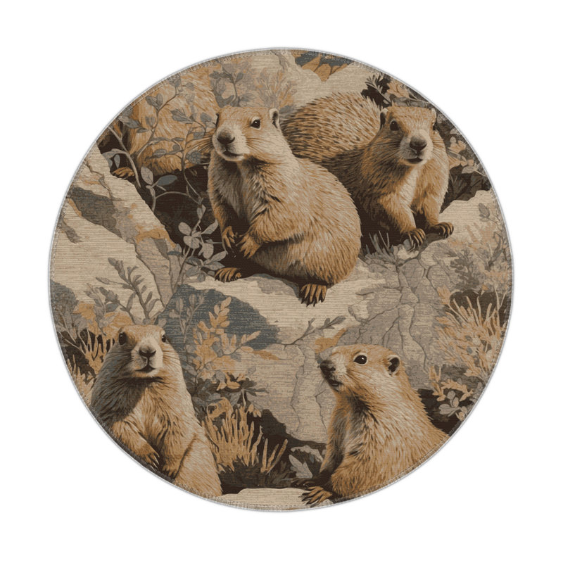 Nature Brown Indoor and Outdoor Area Rug, Rectangle 9' x 12'