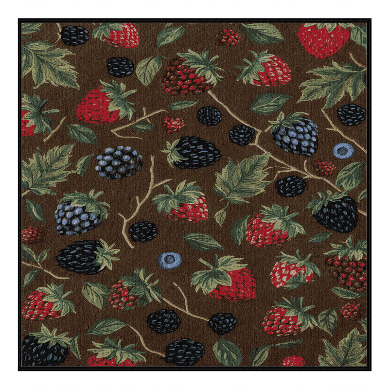 Tapis brun lavable à la machine, Carré 3 pi