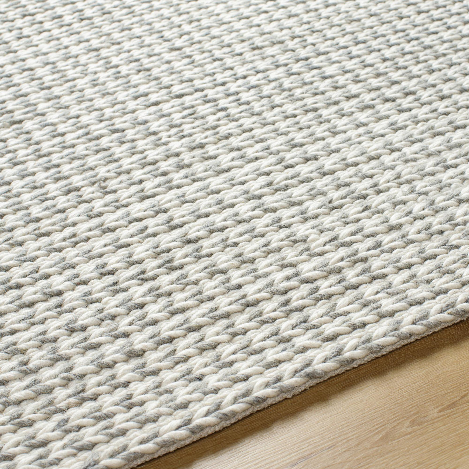 Auria Handmade Ivory Rug, Rectangle 10' x 14'