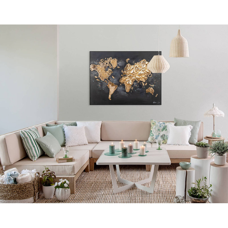 Travel around the world acrylic painting