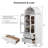 71" Tall Arched Kitchen Pantry Cabinet With 2 Large Drawers, Modern Farmhouse Kitchen Storage Cabinets With Adjustable Shelves, Glass Door, Wood Versatile Cupboard For Kitchens, Dining Room-298010641