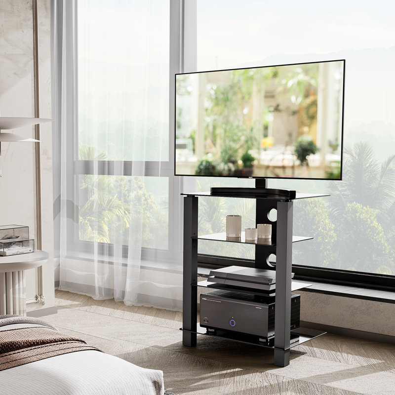 Yaro 4-Tier Media Stand Audio Cabinet,Height Adjustable
