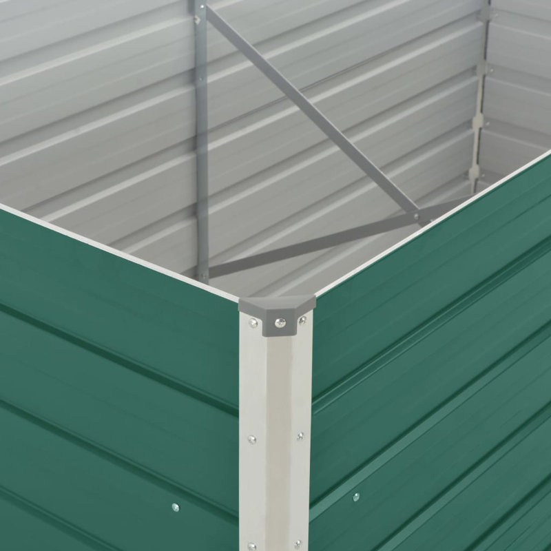 Arlington Metal Planter Box, Green, 160cm H x 80cm W x 45cm D