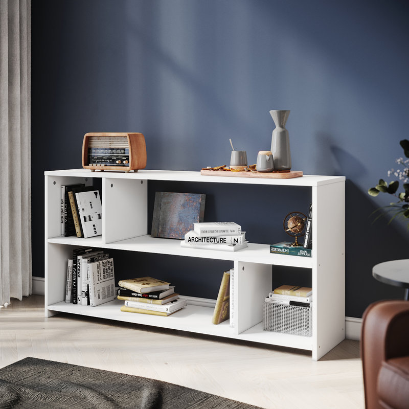 118*30*60cm, Multi-Layer Storage Shelf - MDF/Chipboard Material, Space-Saving Bookcase, White
