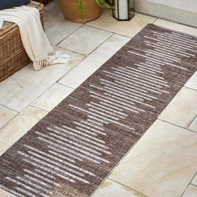 Dungannon Berber Stripe Geometric Brown/Beige Indoor/Outdoor Rug