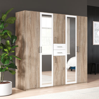 Quinata 6 Door Manufactured Wood Wardrobe