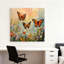 «Farmhouse Butterfly Landscape», art mural sur toile sans cadre 16 po x 16 po