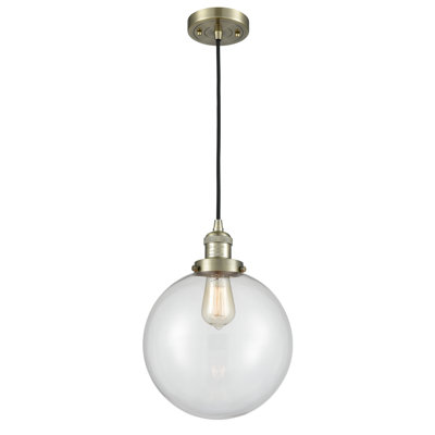 Luminaire suspendu sphère simple à 1 lumière Clermont