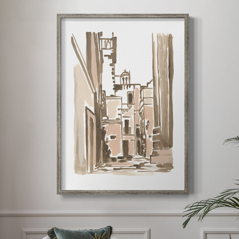 Blush Architecture Study II Framed Print - Solid Wood, 30" H x 24" W
