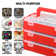 3Pcs 9 Grids Plastic Compartment Box With Adjustable Divider, Stackable Organizer Storage Container