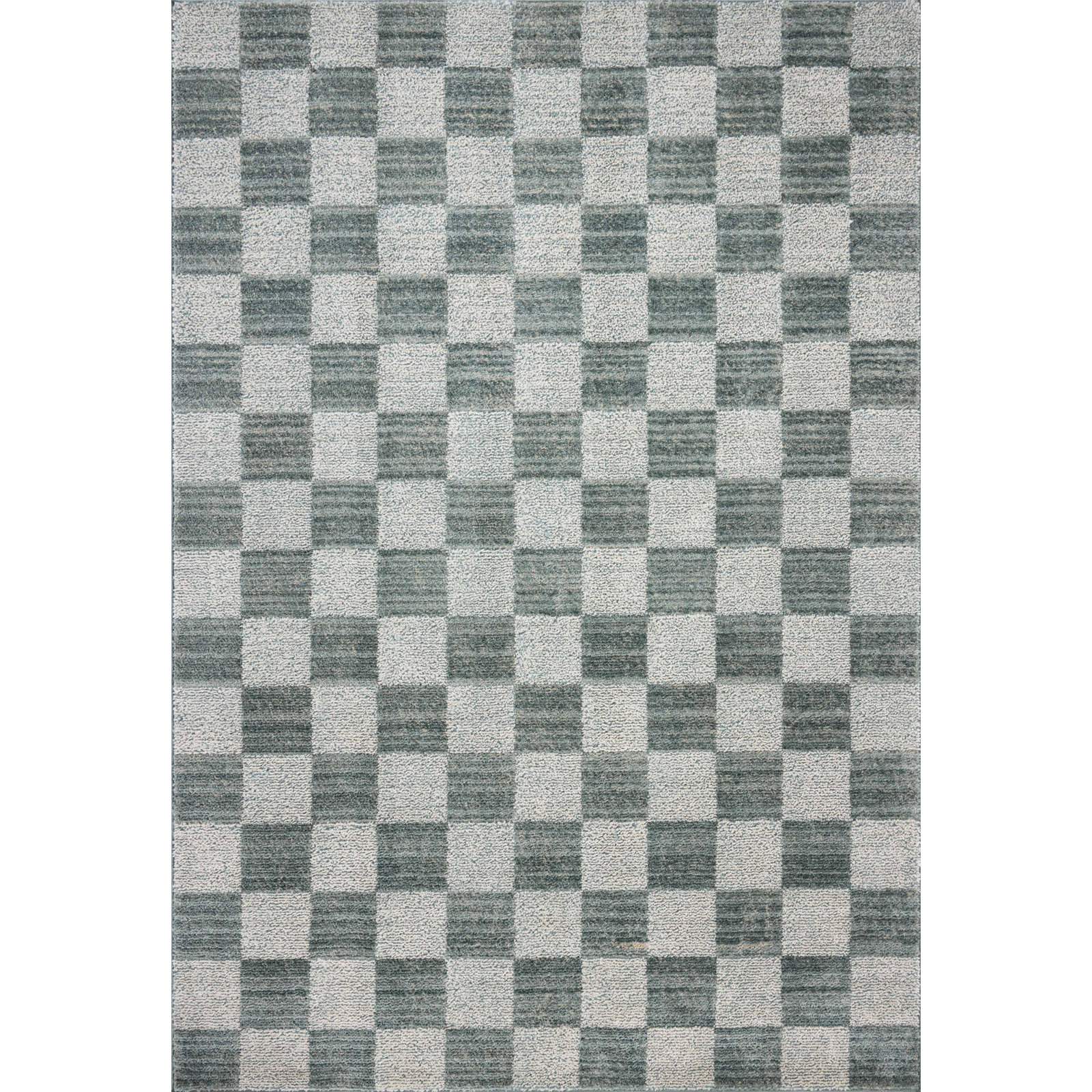 Calvin Blue / Ivory Area Rug, Rectangle 3'6" x 5'6"