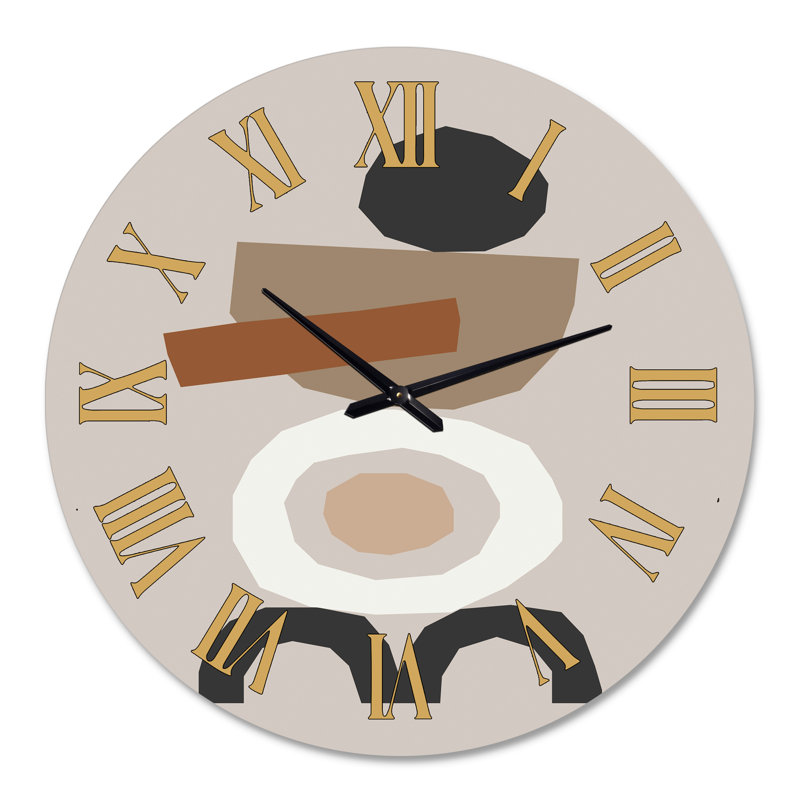 Minimal élémentaire organique et géométrique compostions XXxxvii - horloge murale moderne, Grand