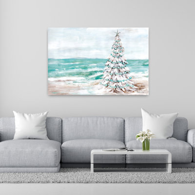 Arbre de Noël côtier abstrait, art côtier