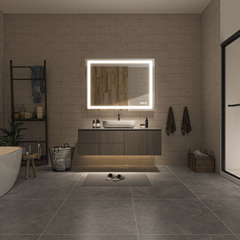 Ulrika Flat LED Mirror, Rectangle, 48" x 36"