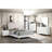 White And Gold 2-Drawer Rectangular Nightstand