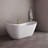 71" Streamline Soaking Glossy White Freestanding Tub With Internal Drain-108964561
