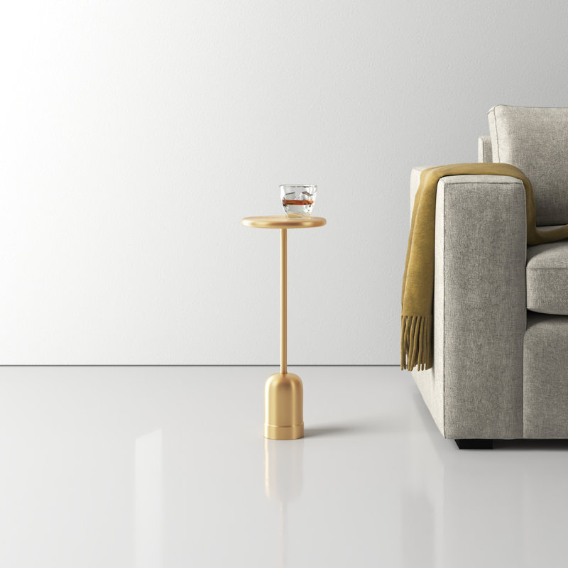 Steel Top End Table, Gold