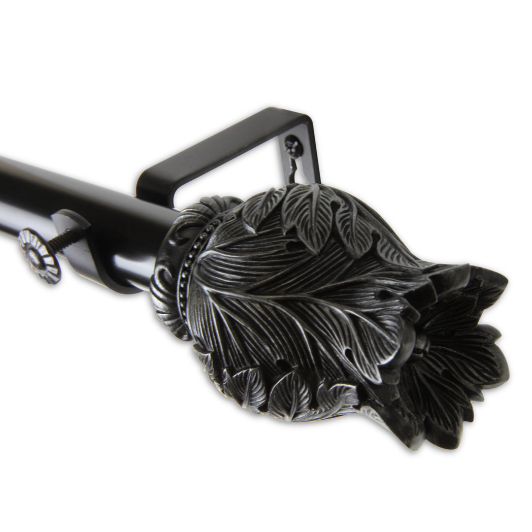 Tate Steel Adjustable Single Curtain Rod Fleur De Lis Living 