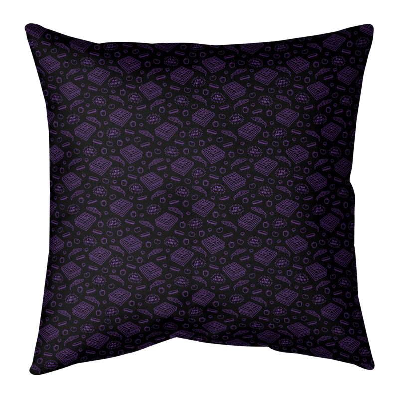 Coussin Katelyn Elizabeth, Polyester/ Bourre en polyester, H 16 po x l 16 po, Noir/mauve