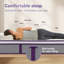 Matelas hybride moyen en mousse viscoélastique gélifiée à ressorts ensachés-1353342445-1353342419