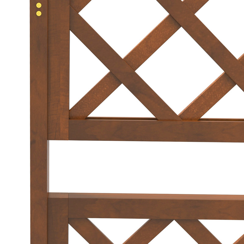 Boîte à fleurs Outsunny en bois avec treillis et jardin surélevé pour plantes grimpantes, plantes grimpantes