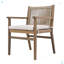 Ensemble de 2 chaises de salle à manger d'extérieur, fauteuil de patio en bois d'acacia