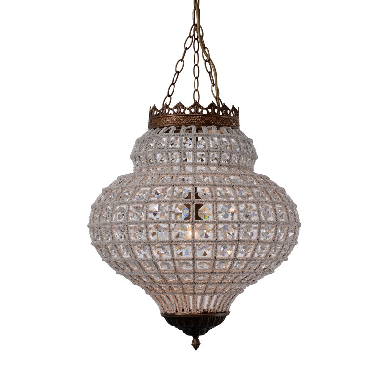 Montgomery Chandelier, 21.5" H x 18" W x 18" D
