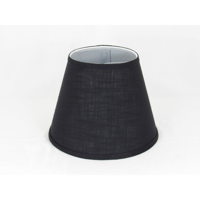 Textured Linen Lamp Shade, 7" H x 8" W x 8" D, Black