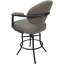 Tabouret de comptoir pivotant rembourré avec structure en métal Pompton-1523330103-1523330096