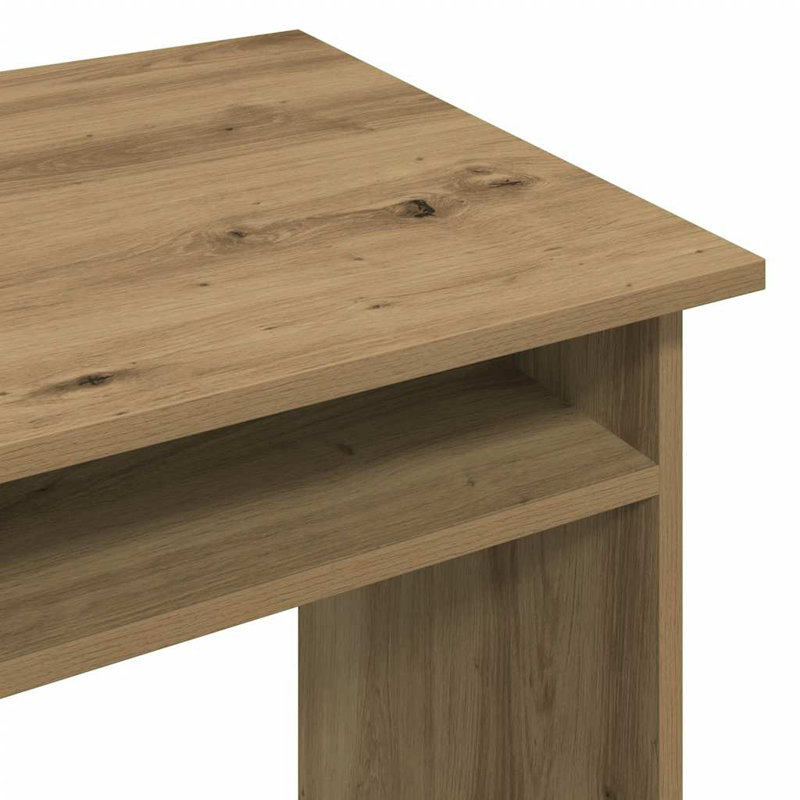  Bureau rectangulaire en bois d'ingénierie, Brun