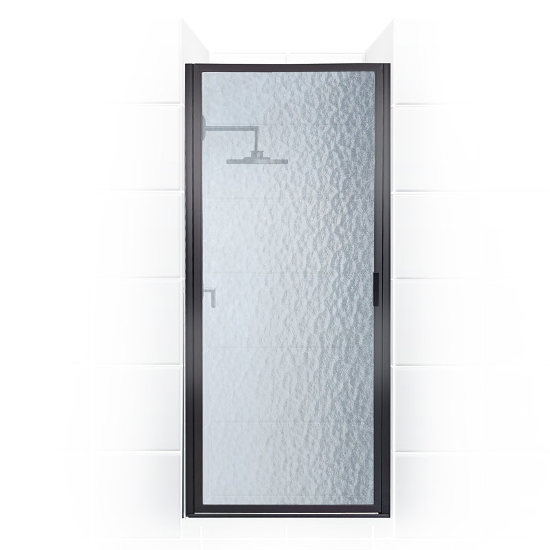 Paragon Series 32" x 74" Hinged Framed Shower Door, Clear, Matte Black