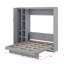 Lit escamotable double avec tablettes, garde-robe et lumières DEL-993832125-993832123