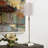 Metal Buffet Lamp with Crystal Base