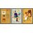 Abstract Vibrant Color Blocks " Colorful Polygon " 3 - Pieces-91875164-91875165