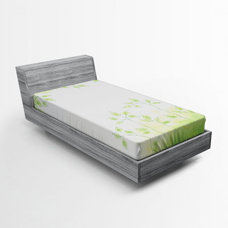 Flower Microfiber Fitted Sheet, Twin XL Fitted Sheet
