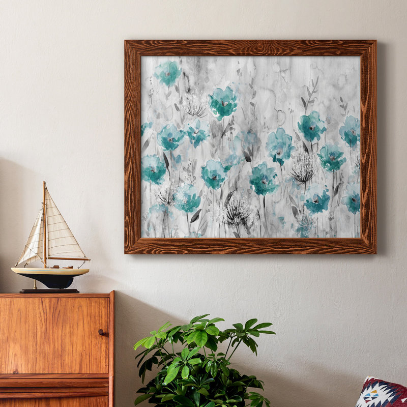 Poppy Garden - Peinture sur toile encadrée, H 20 po x l 17 po x P 1,5 po, Érable