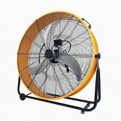 Ventilateur tambour haute vitesse 30 po, ventilateur de plancher industriel 7063 CFM, ventilateur de magasin en métal ETL à 3 vitesses, inclinaison à 360 ° et roues pour garage, entrepôt, commercial