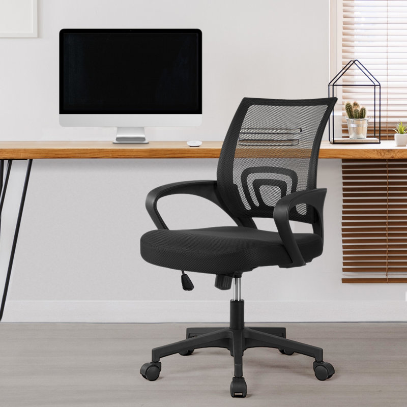  Mesh Desk Chair, Black, Black
