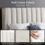 Upholstered Bed Frame with Channel Tufted Headboard-77082584-77082585